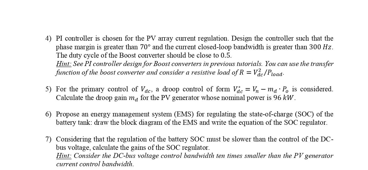 Solved Control of a PV power plant Consider the PV power | Chegg.com
