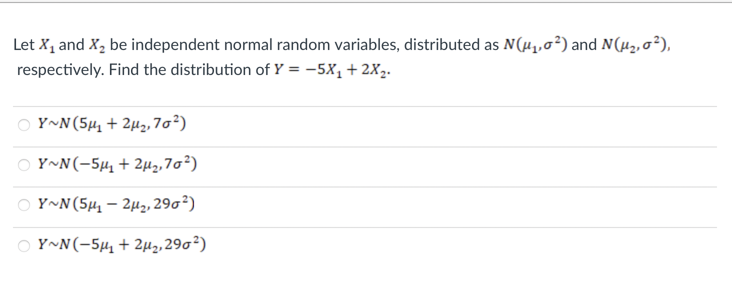 Solved Let X1 And X2 Be Independent Normal Random Variables, | Chegg.com