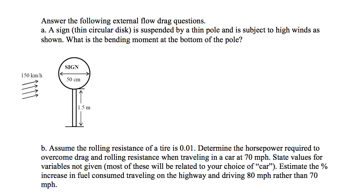 Solved Answer The Following External Flow Drag Questions. A. | Chegg.com