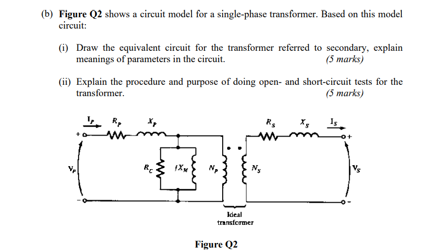 (b) Figure Q2 Shows A Circuit Model For A | Chegg.com