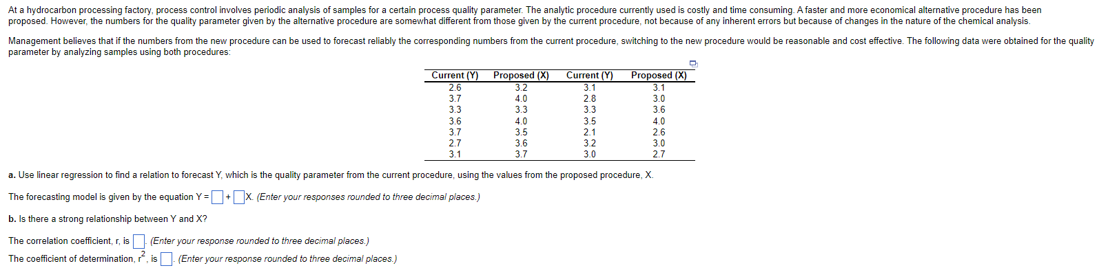 Solved Parameter By Analyzing Samples Using Both Procedures Chegg Com