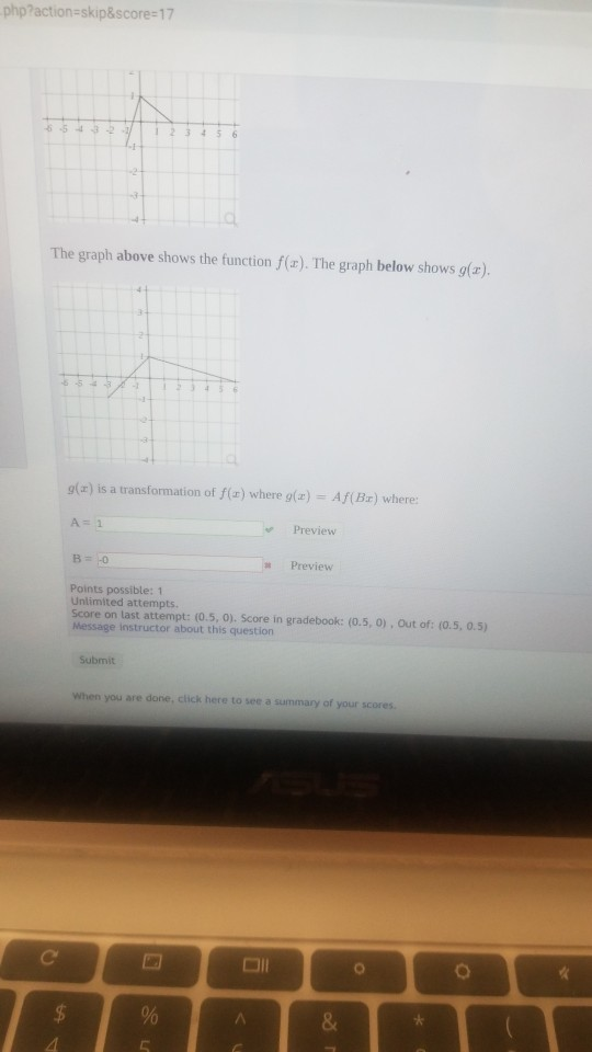 Solved php?action=skip&score=17 The graph above shows the | Chegg.com