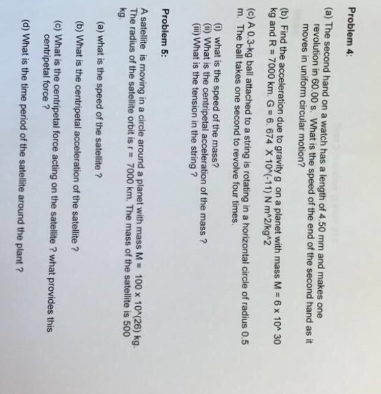 Solved (a) The second hand on a watch has a length of 4.50