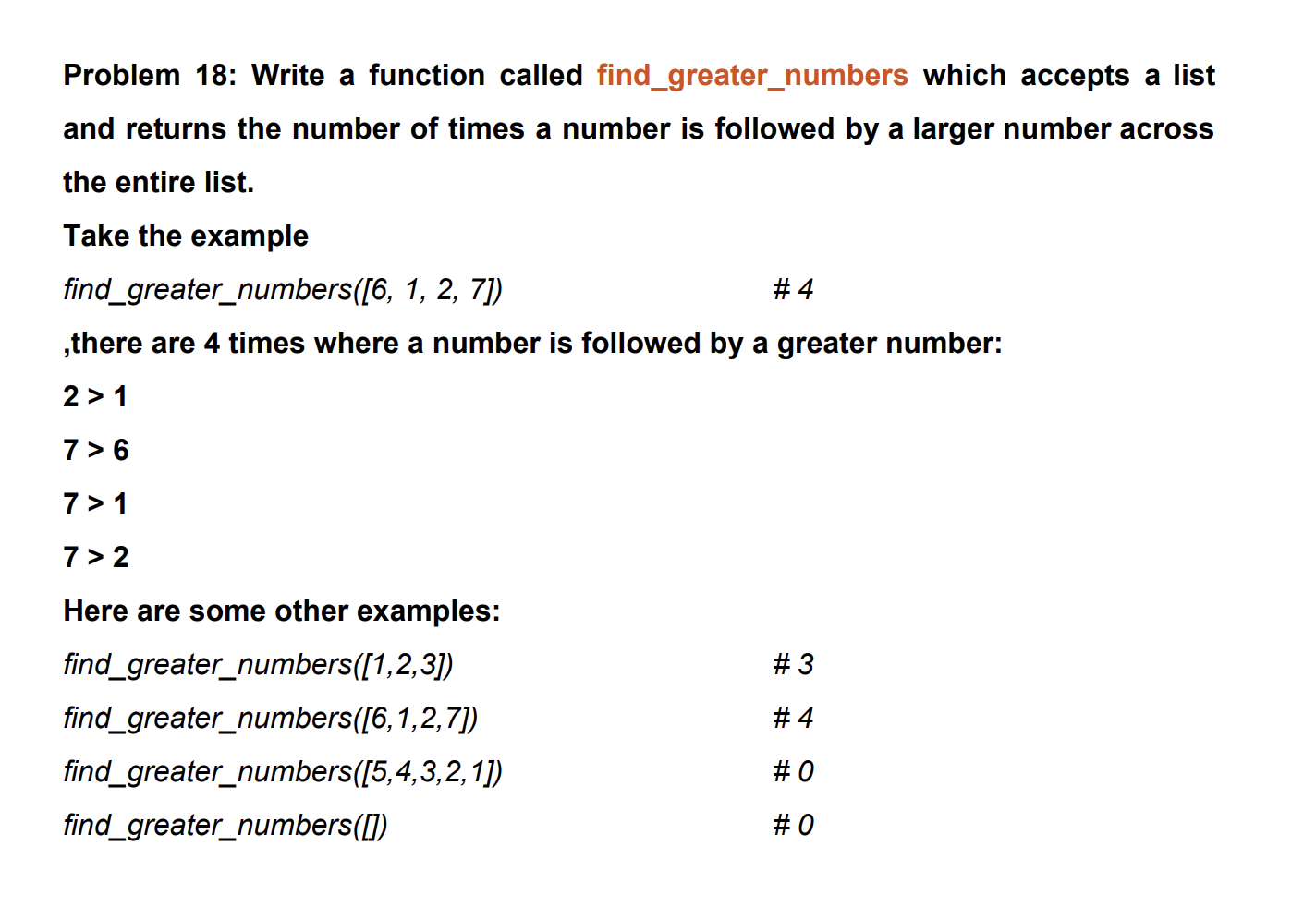 Solved Problem 18: Write a function called | Chegg.com