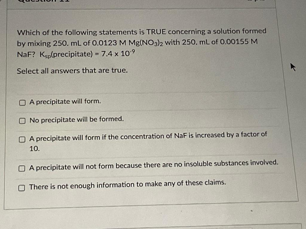 Solved Which of the following statements is TRUE concerning | Chegg.com