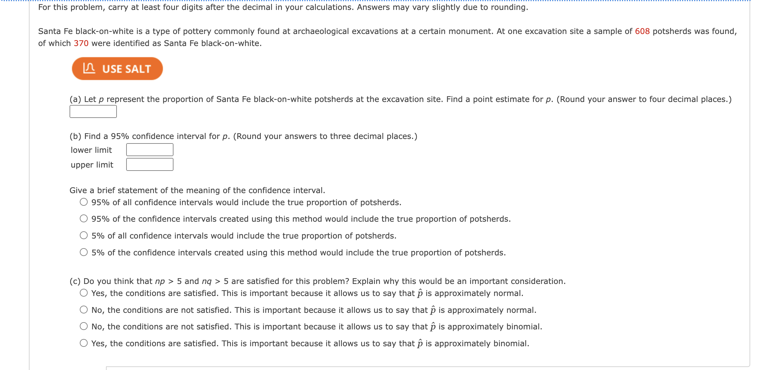 Solved For This Problem, Carry At Least Four Digits After | Chegg.com