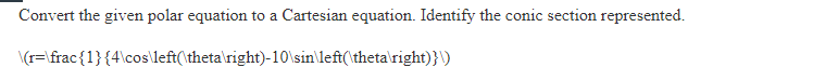 \(r=∣frac{1}{4∣cos\ left(|theta|right)- 10\sin\ | Chegg.com