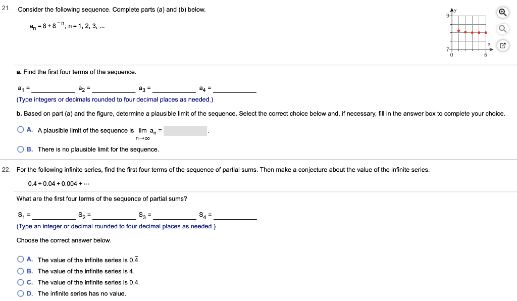 Solved 21. Consider The Following Sequence. Complete Parts | Chegg.com