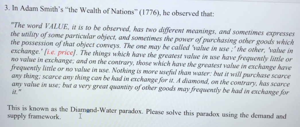 excerpts from adam smith's wealth of nations 1776 questions to ponder