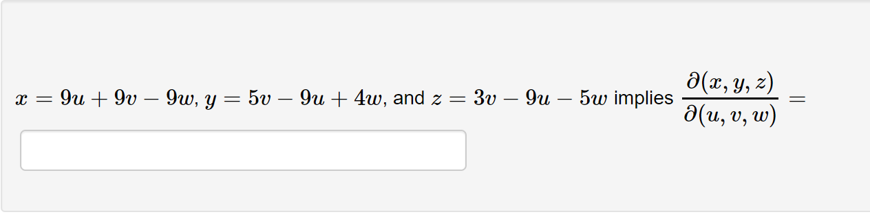 Solved Es 0 X Y Z X 9u 9v 9w Y 50 9u 4w Chegg Com