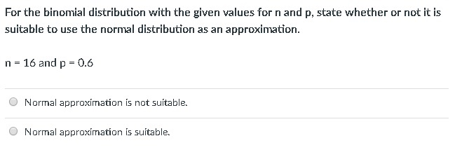 Solved For the binomial distribution with the given values | Chegg.com