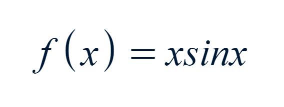 Solved f(x)=xsinx−π≤x≤π | Chegg.com