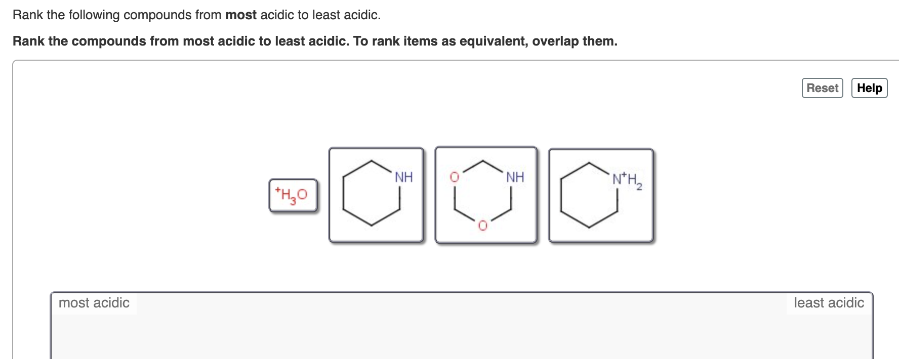 Solved Rank The Following Compounds From Most Acidic To | Chegg.com