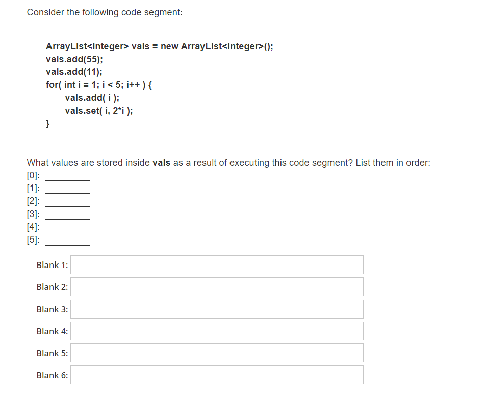 Solved Question 4 (5 points) Consider the following code | Chegg.com