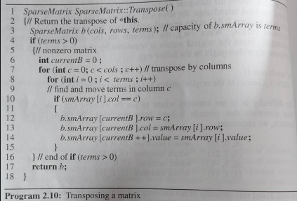 Solved Part II Programming Exercise 1 A matrix is a | Chegg.com