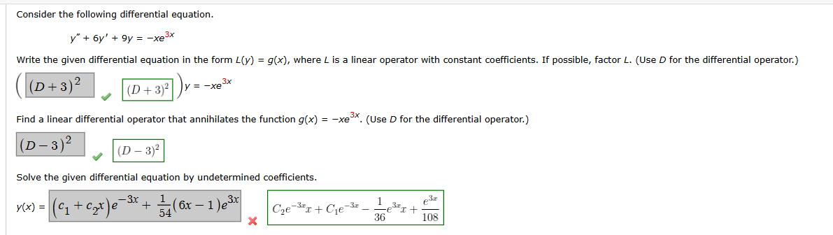 Solved Consider the following differential | Chegg.com