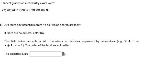 Solved Student Grades On A Chemistry Exam Were: 77; 78; 73; | Chegg.com