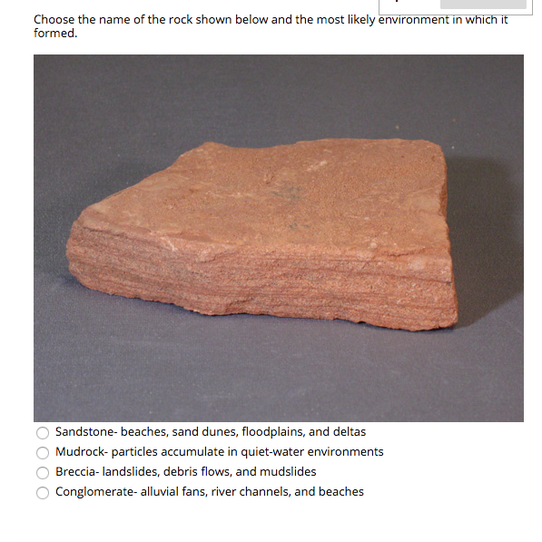 Solved Choose the name of the rock shown below and the most | Chegg.com