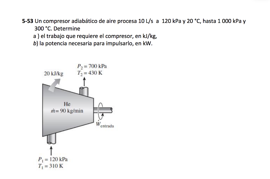 Solved An Adiabatic Air Compressor Processes 10 L / S At 120 | Chegg.com