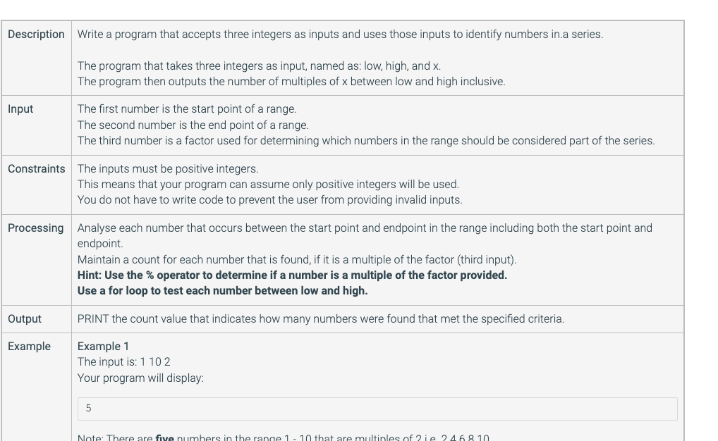 Solved Description Write a program that accepts three | Chegg.com
