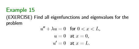 Solved Example 15 (EXERCISE) Find all eigenfunctions and | Chegg.com