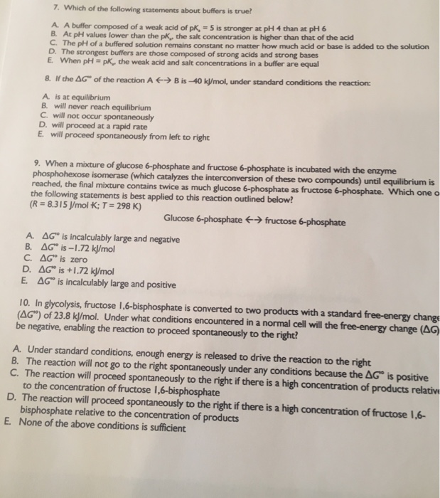 Solved Which of the following statements about buffers is | Chegg.com