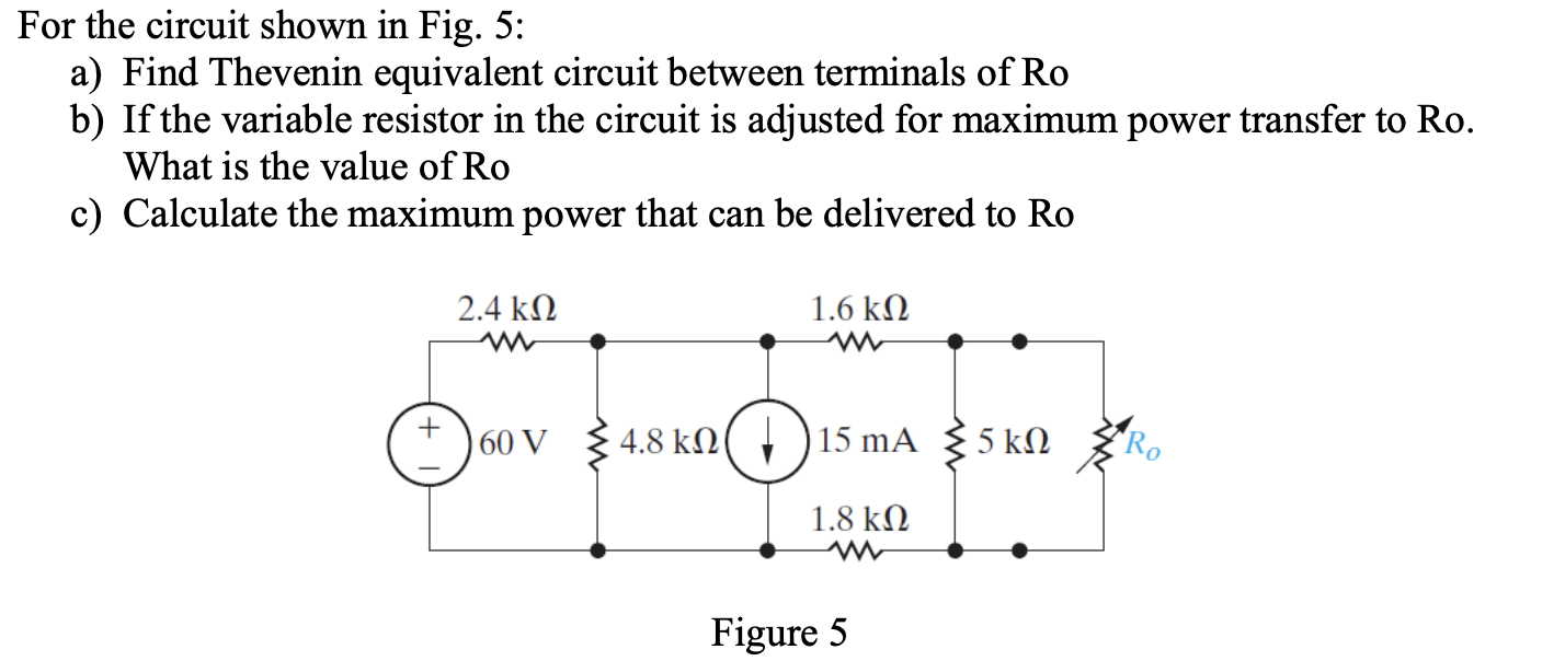 Solved Find The Thevenin Equivalent With Respect To The | Chegg.com