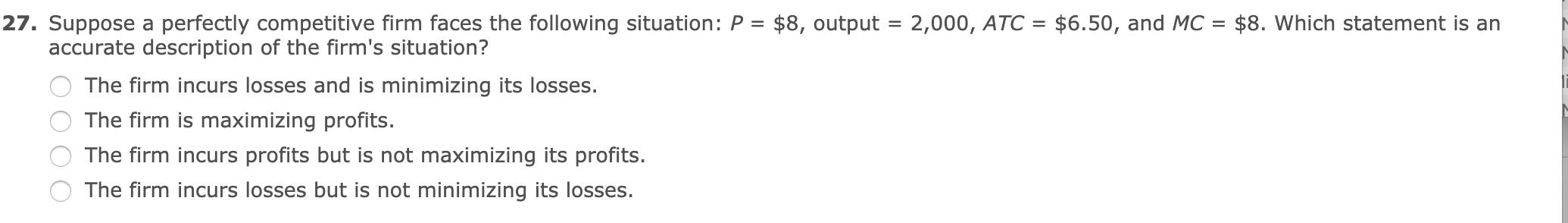 Solved $8. Which statement is an 27. Suppose a perfectly | Chegg.com