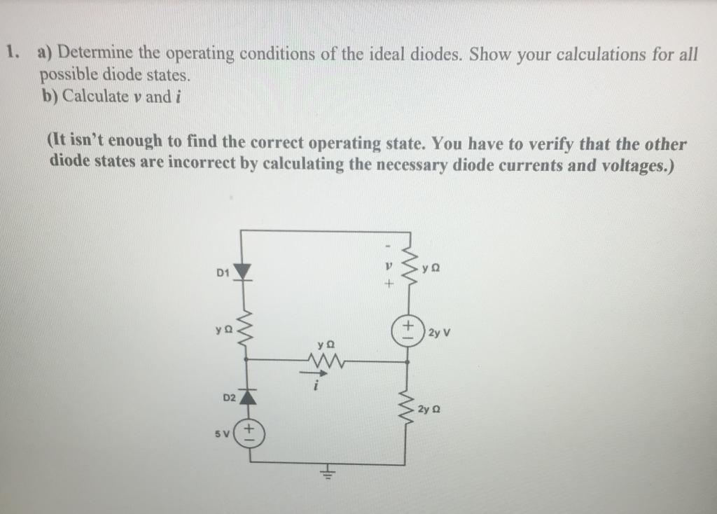 Solved a) Determine the operating conditions of the ideal | Chegg.com