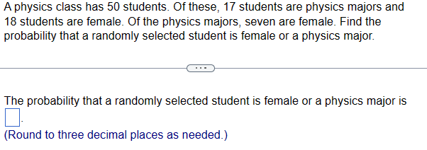 Solved A Physics Class Has 50 Students. Of These, 17 | Chegg.com