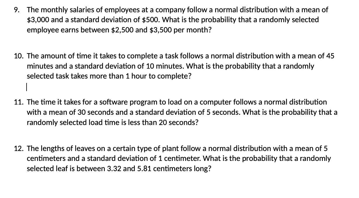 Solved The monthly salaries of employees at a company follow | Chegg.com