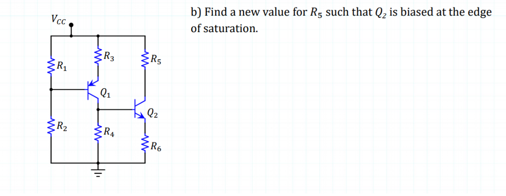 Solved For problem 2 assume that the transistor has Vcc= 6V, | Chegg.com