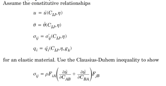 Assume The Constitutive Relationships U U Cij N Chegg Com