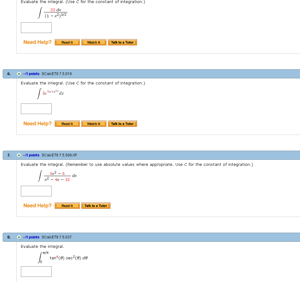 The Cell Currently Evaluated Contains A Constant Solved Evaluate the integral. (Use c for the constant of | Chegg.com