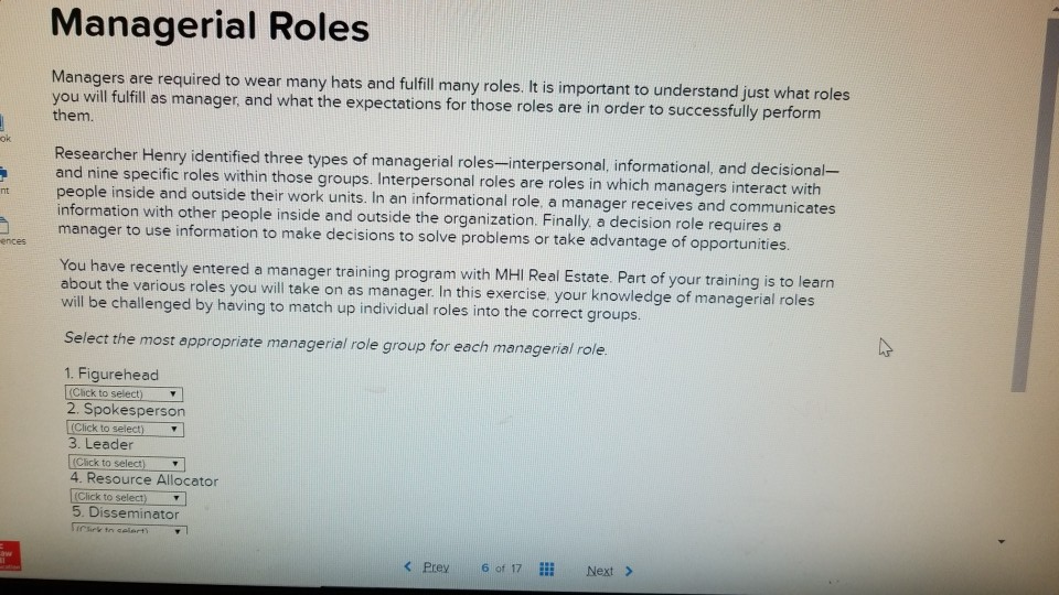 Solved Managerial Roles Managers Are Required To Wear Many | Chegg.com