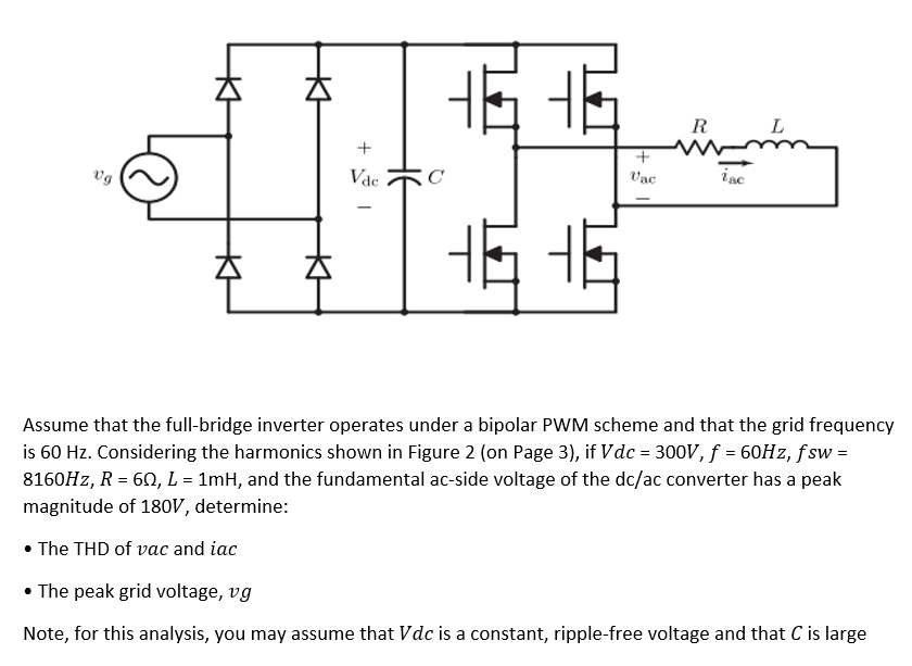 Solved 本 HE E R L + Vdc + 09 C Vac iac 本 本 Assume that the | Chegg.com