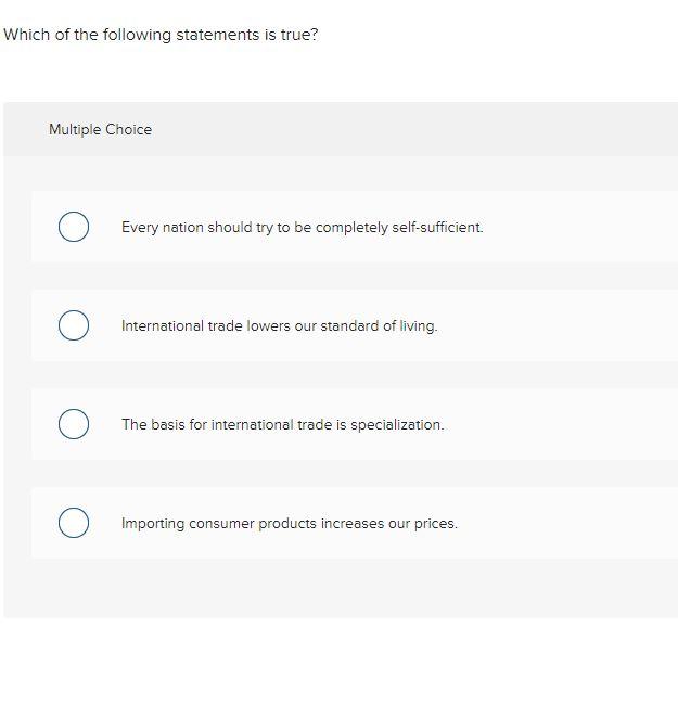 Solved Which of the following statements is true? Multiple | Chegg.com