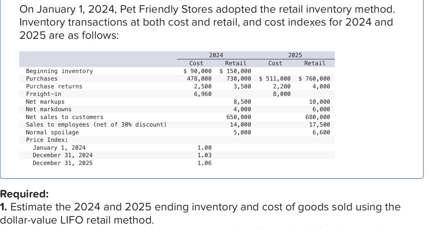 On January 1 2024 Pet Friendly Stores Adopted The Chegg Com   PhpIBxily