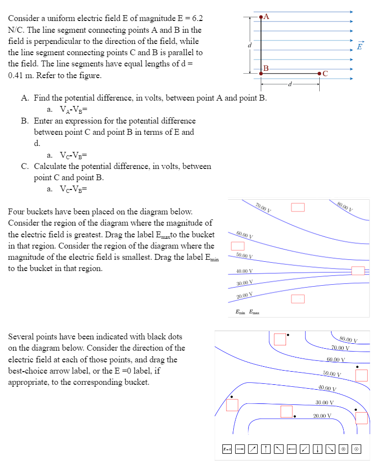 Solved Consider a uniform electric field E of magnitude | Chegg.com