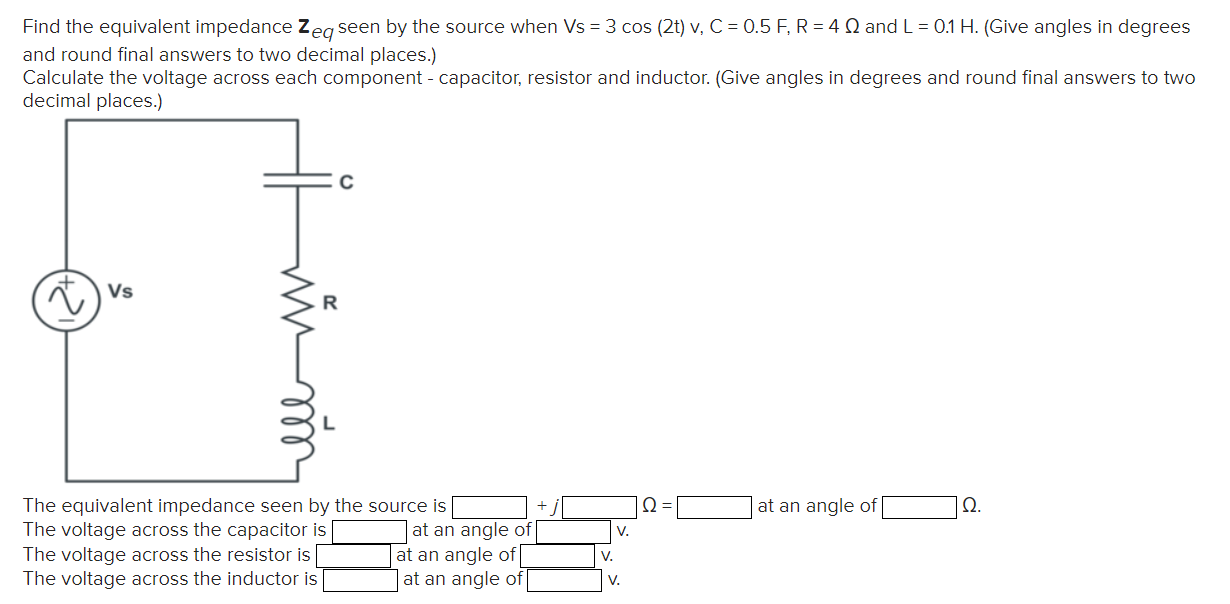 Solved Find the equivalent impedance Zeq seen by the source | Chegg.com