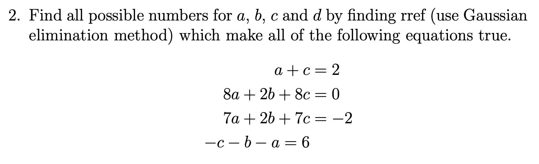 Solved Find All Possible Numbers For A, B, C And D By | Chegg.com