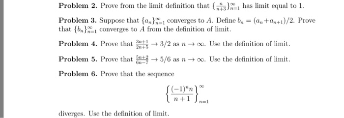 Solved Problem 2. Prove From The Limit Definition Thahas 