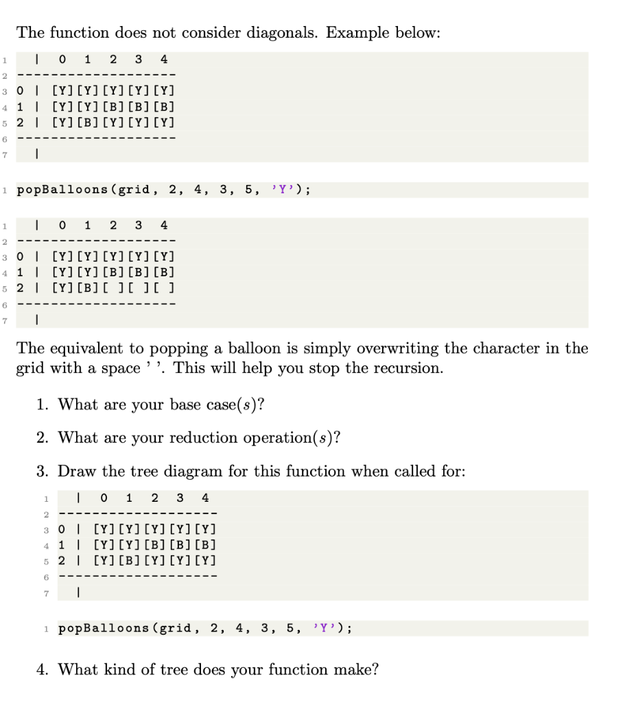 Solved 3.3 Popping Balloons INSTRUCTOR SOLUTION LINE COUNT: | Chegg.com
