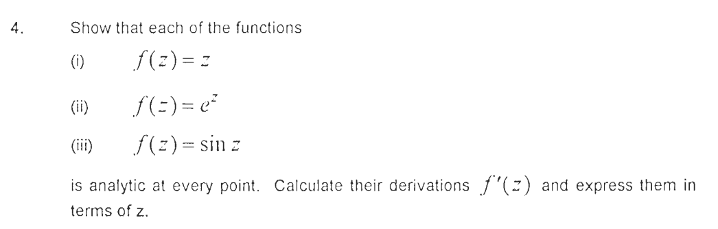 Solved 4. Show that each of the functions () f(2)= = f(-) = | Chegg.com