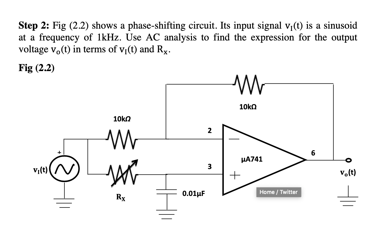 Inverting Integrator Example Solved Step 1: The practical integrator circuit in Fig (2.1) | Chegg.com
