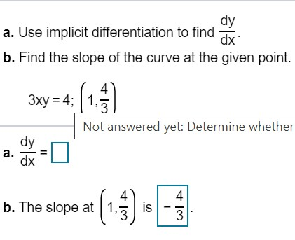 Solved Dy A. Use Implicit Differentiation To Find Dx B. Find | Chegg.com