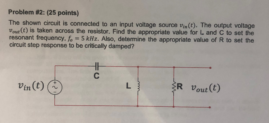 Solved Problem #2: (25 points) The shown circuit is | Chegg.com
