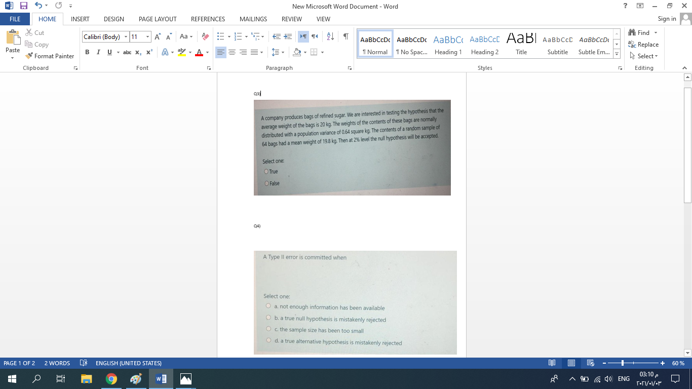 Solved w] 5 0 New Microsoft Word Document - Word ? X FILE | Chegg.com