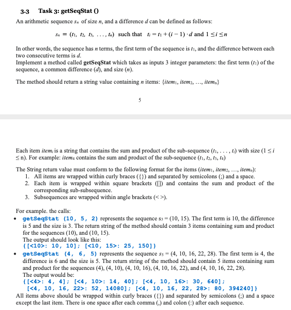Solved Java code, no system.out.println needed and no | Chegg.com