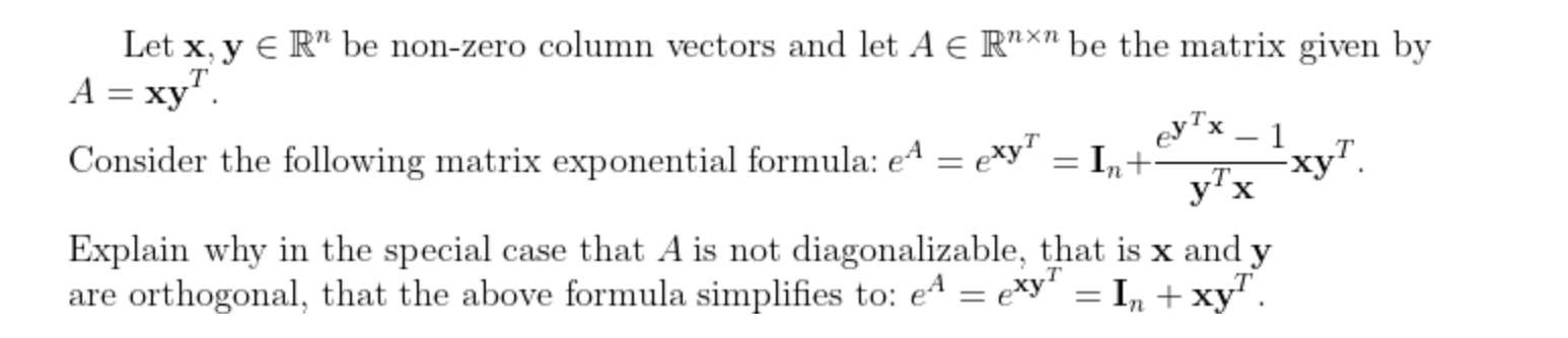 Solved ENT, Let x, y ER" be non-zero column vectors and let | Chegg.com